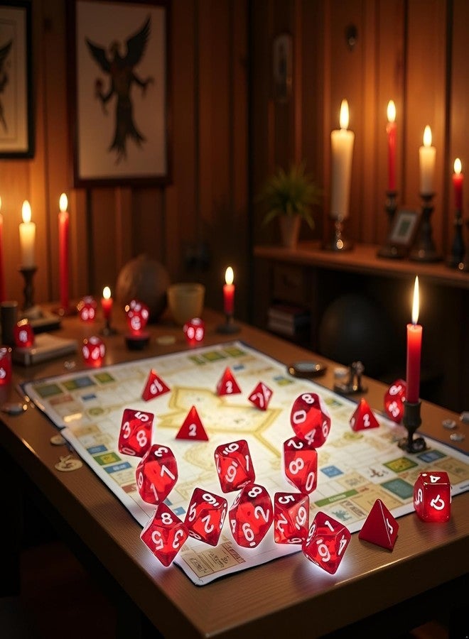 Cauaoa 10 Pcs D10 Polyhedral Dice - Precision 10-Sided High-Clarity Dice for Tabletop RPG Games and Role-Playing Adventures (Red) - Image 5
